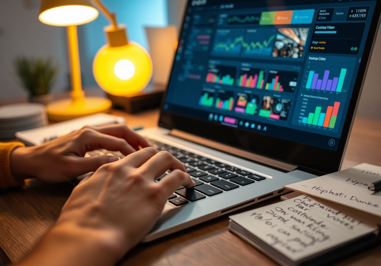 Vidly dashboard showcasing transcription and analytics features