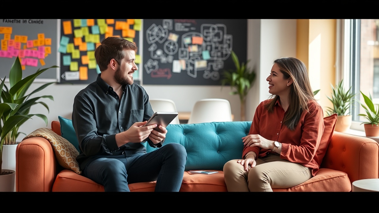 Vidly founders Sarah and David in their early office