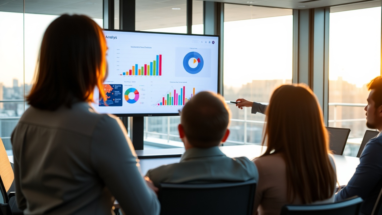 Dashboard showing video analytics and ROI metrics